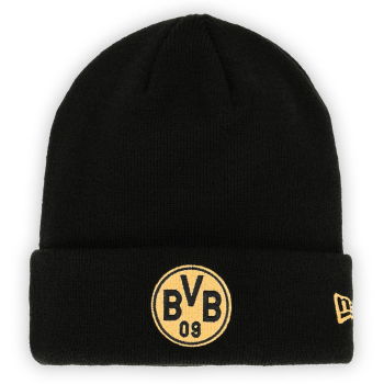 Borussia Dortmund BVB New Era Beanie Gold Schwarz mit Logo